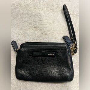Coach black wristlet